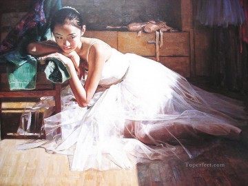 chicas chinas Painting - Bailarina Guan Zeju32 China